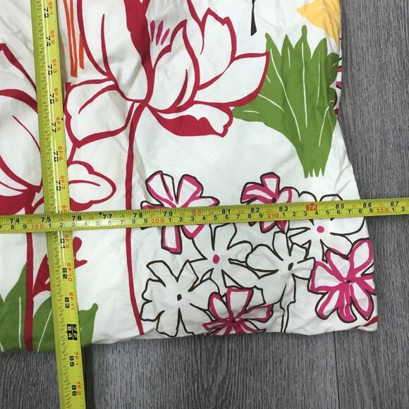 POTTERY BARN Full/ Queen Girl Teen Duvet Cover  Organic Cotton White Pink Floral - Picture 4 of 5